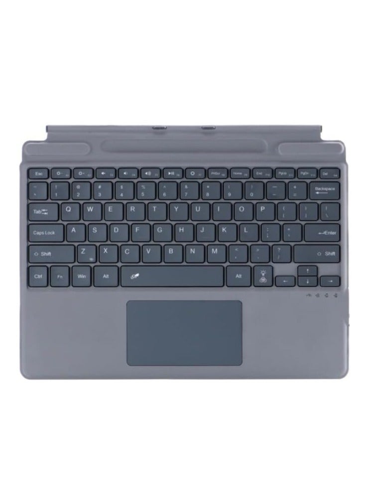 Arabic and English Keyboard for Microsoft Surface Pro 11 X 10 9 8 and 7-color Keycap Alphabet Backlit Bluetooth Wireless Removable Keyboard